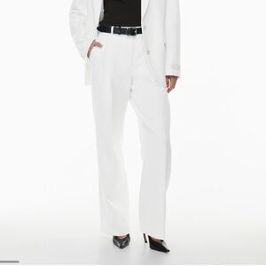 Aritzia Babaton Pleated White Pant